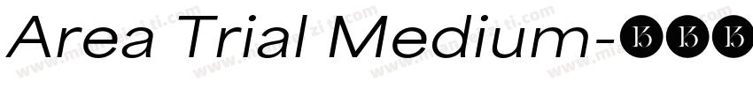 Area Trial Medium字体转换